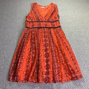 Abercrombie & Fitch‎ Womens Dress Size Small Orange Floral Sleeveless Lined